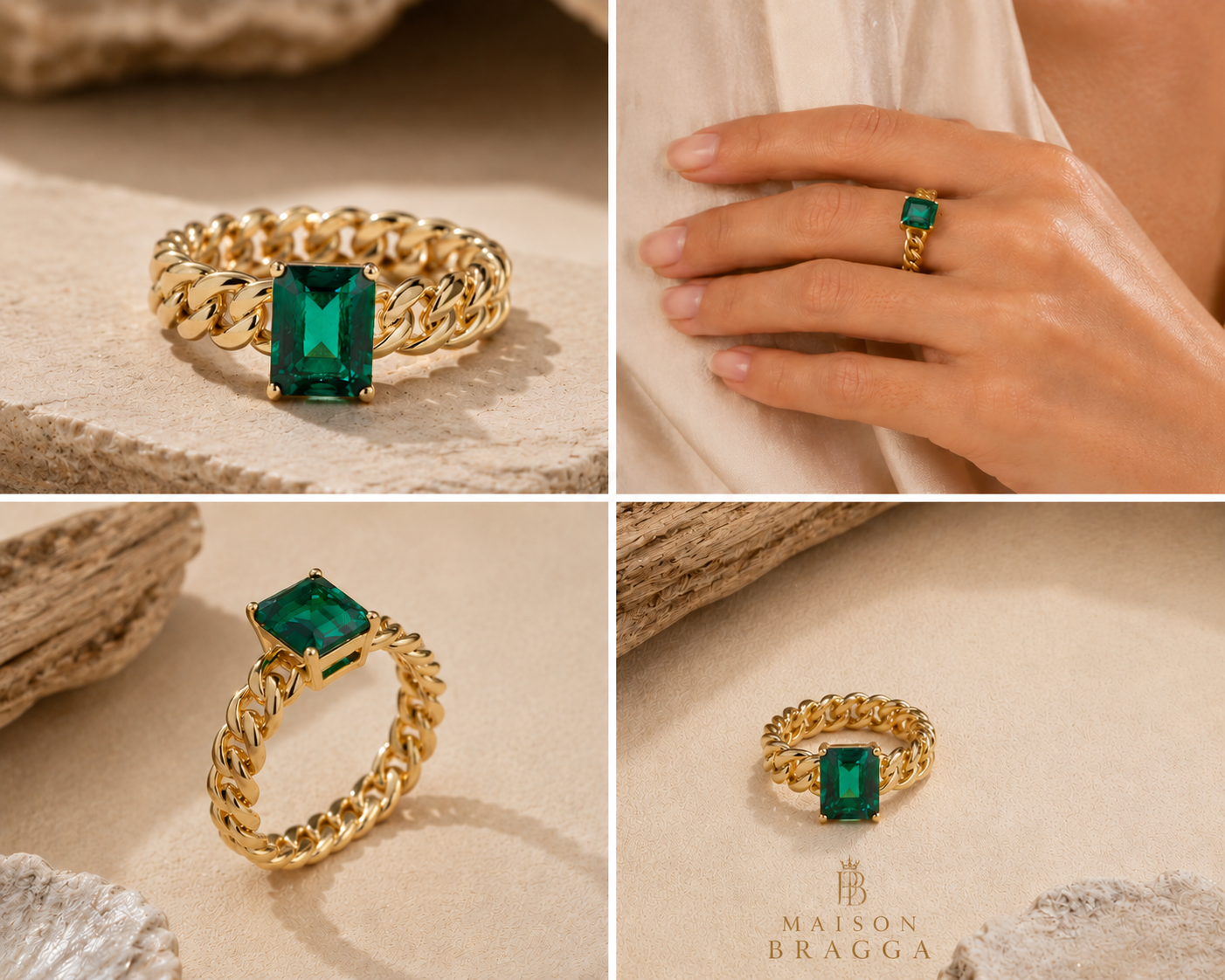Elaria Emerald Ring