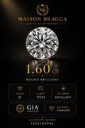 1.60 ct Round Brilliant Natural Diamond – D Color – VVS1 – GIA Certified