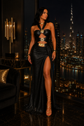 Celene Metallic Evening Gown