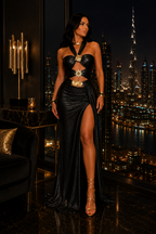 Celene Metallic Evening Gown