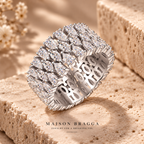 Alternate view of the Maison Bragga Élarisse sculptural moissanite ring