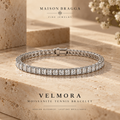 Velmora Moissanite Tennis Bracelet by Maison Bragga in 925 sterling silver