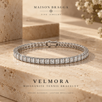 Velmora Moissanite Tennis Bracelet by Maison Bragga in 925 sterling silver