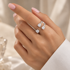 Alternate view of the Maison Bragga Veyra three-dimensional geometric ring