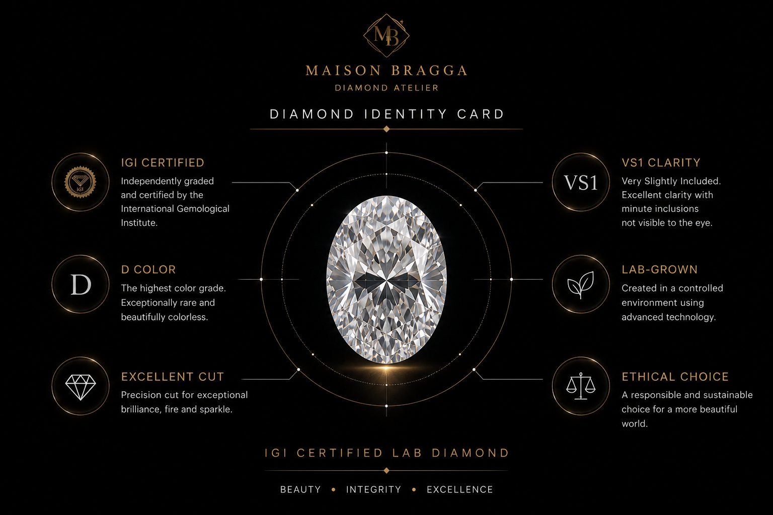 The Oval Diamond – IGI Certified