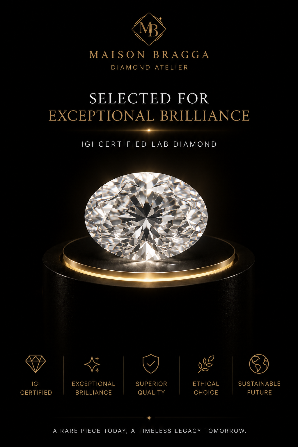 The Oval Diamond – IGI Certified