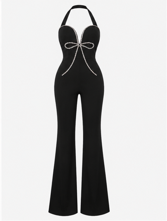 Velmira Crystal Sculpt Jumpsuit