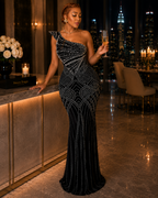 The Diamora One-Shoulder Gown