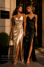 Solenne Satin Dress