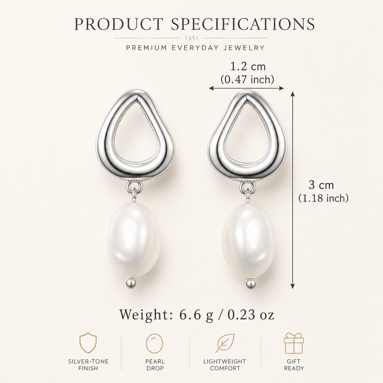 Elise Pearl Drop Earrings