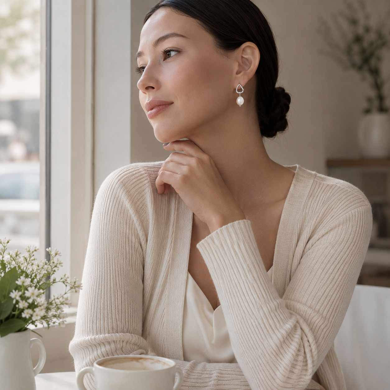 Elise Pearl Drop Earrings