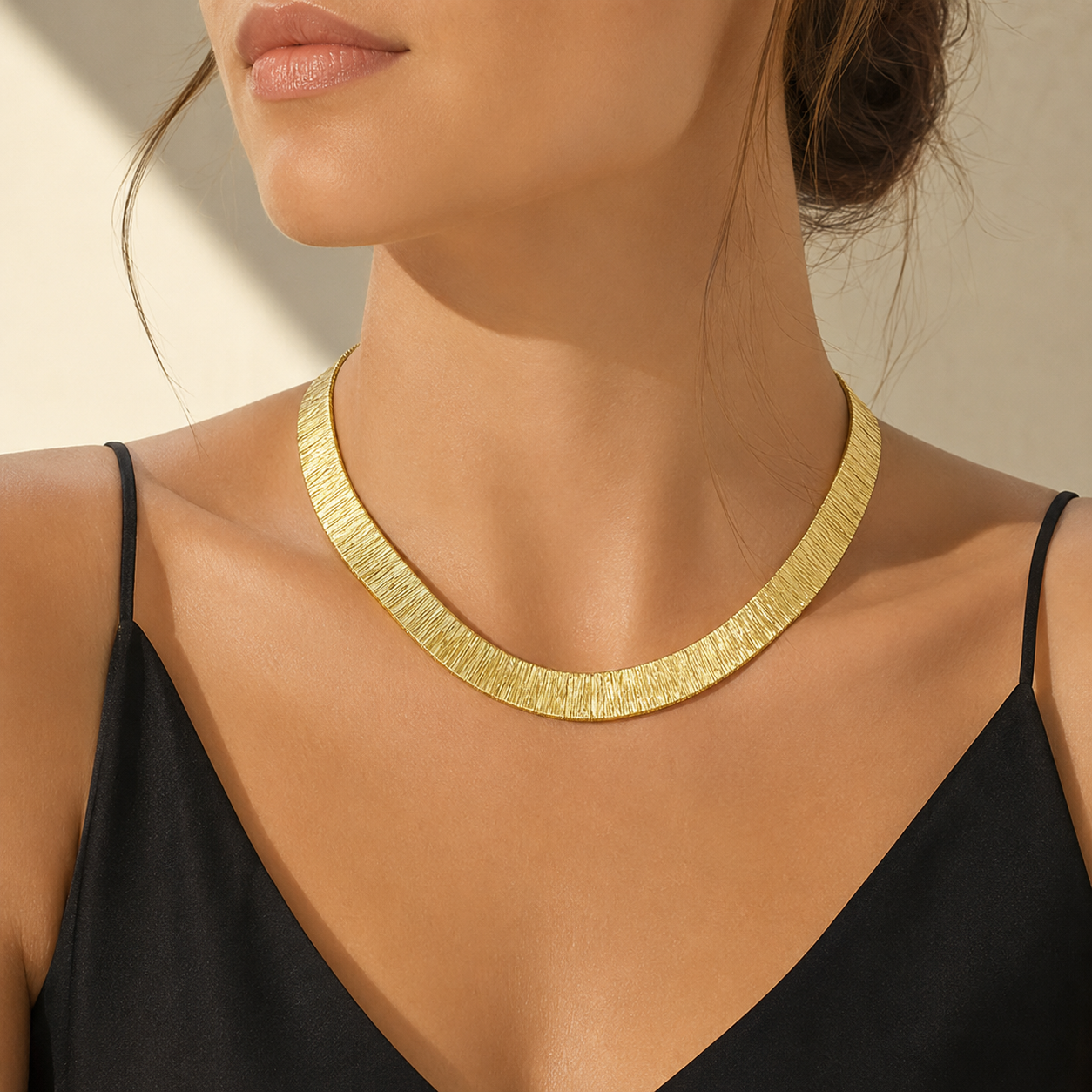 Siena Brushed Sterling Silver Collar Necklace