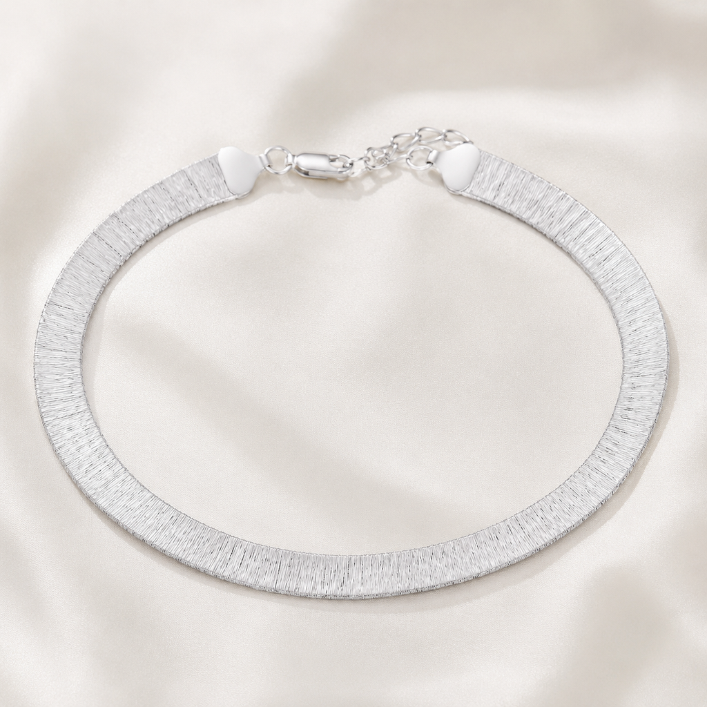 Siena Brushed Sterling Silver Collar Necklace
