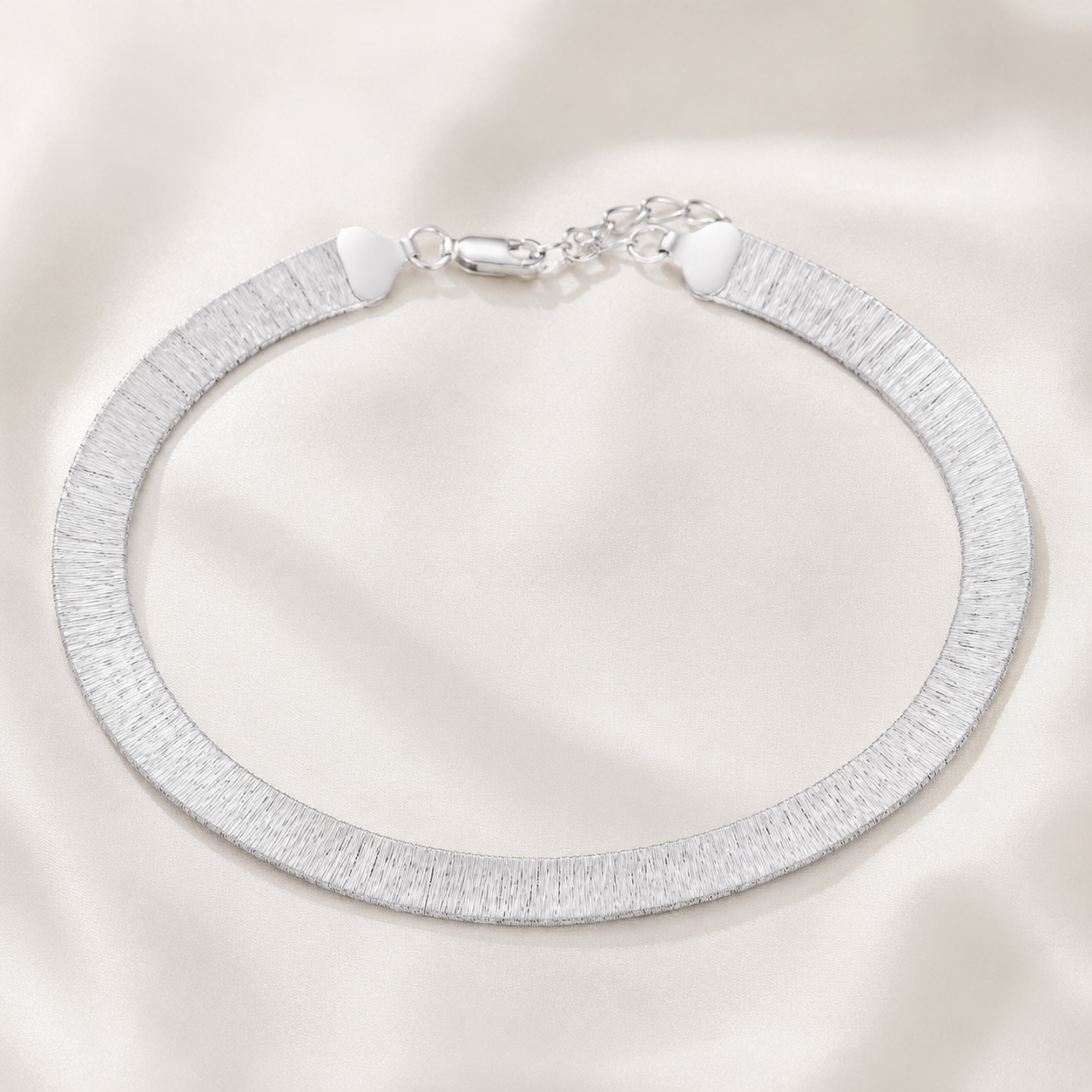 Siena Brushed Sterling Silver Collar Necklace