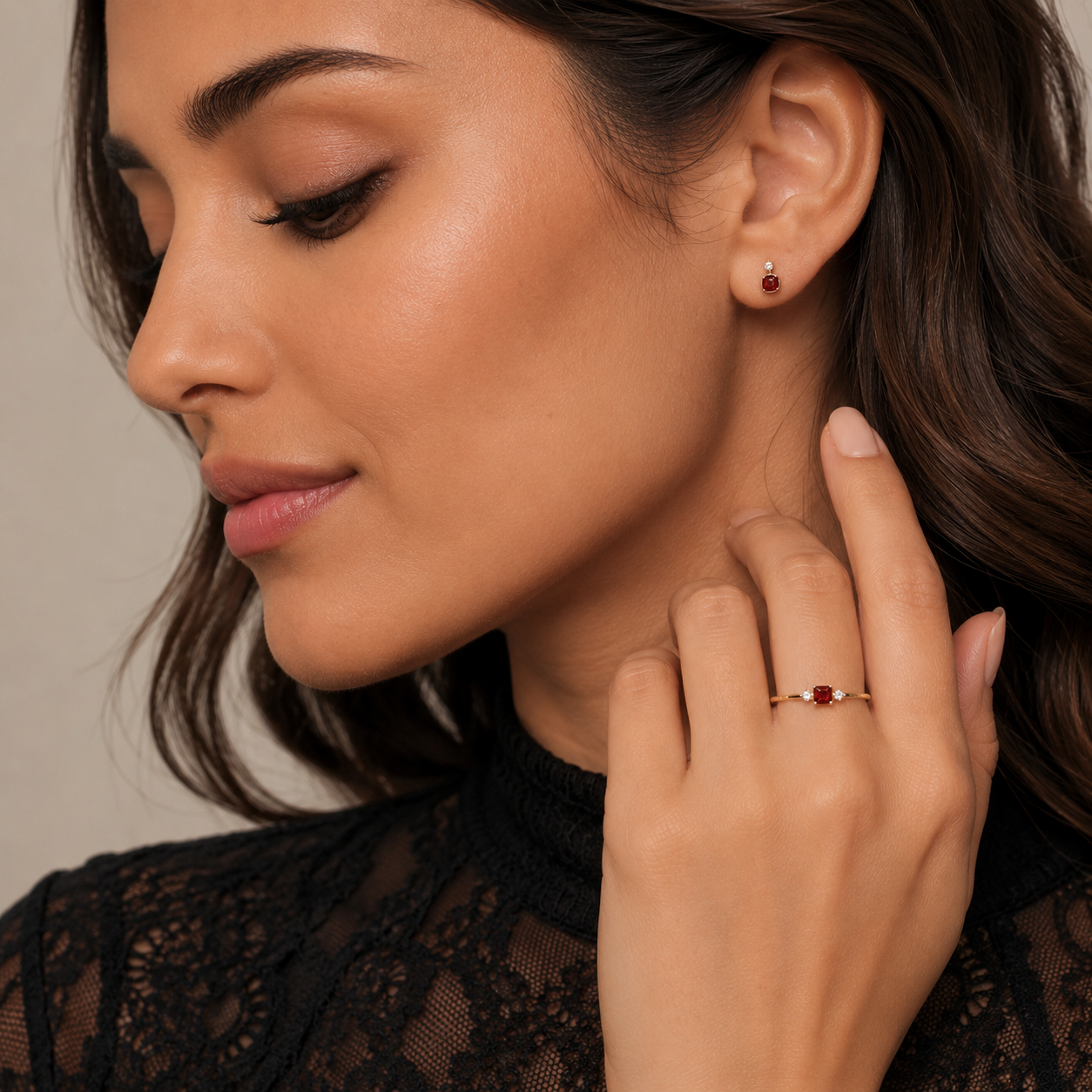 Rosalia Garnet Ring