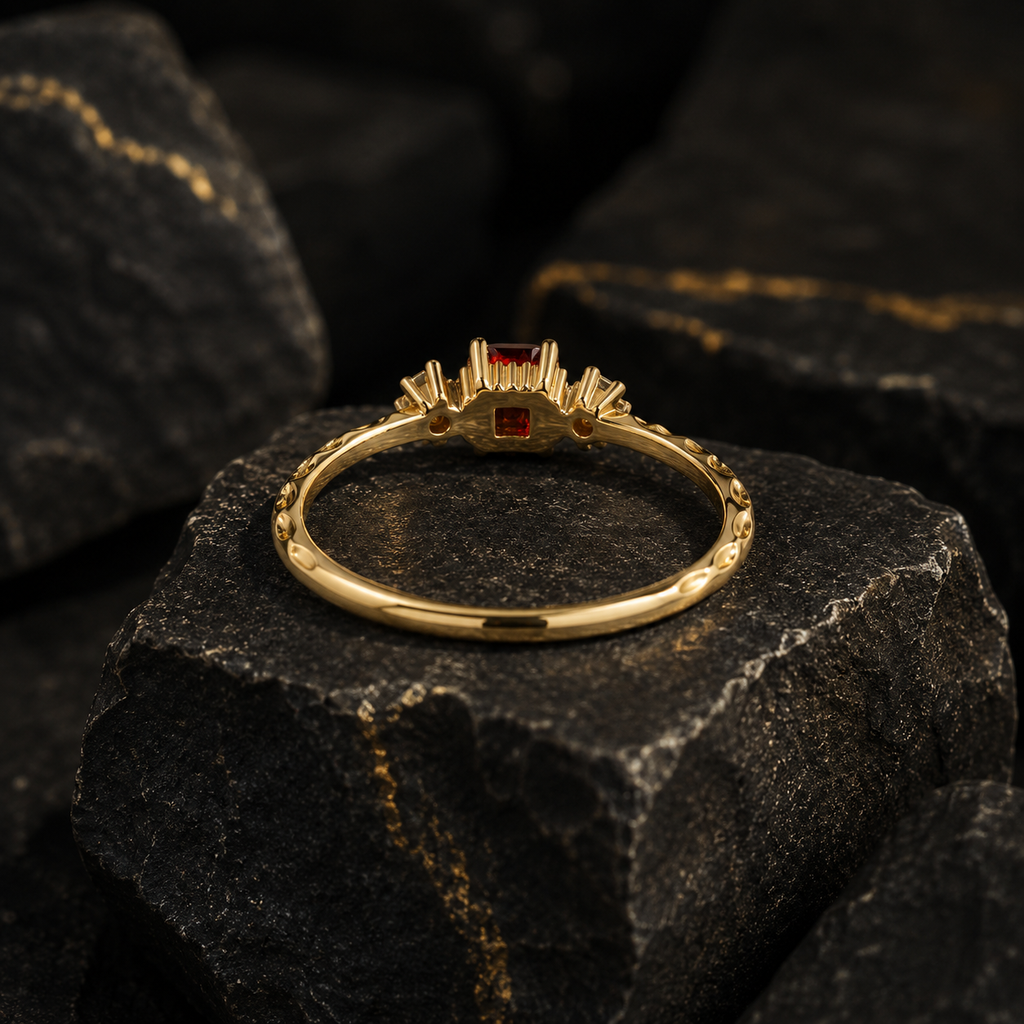 Rosalia Garnet Ring