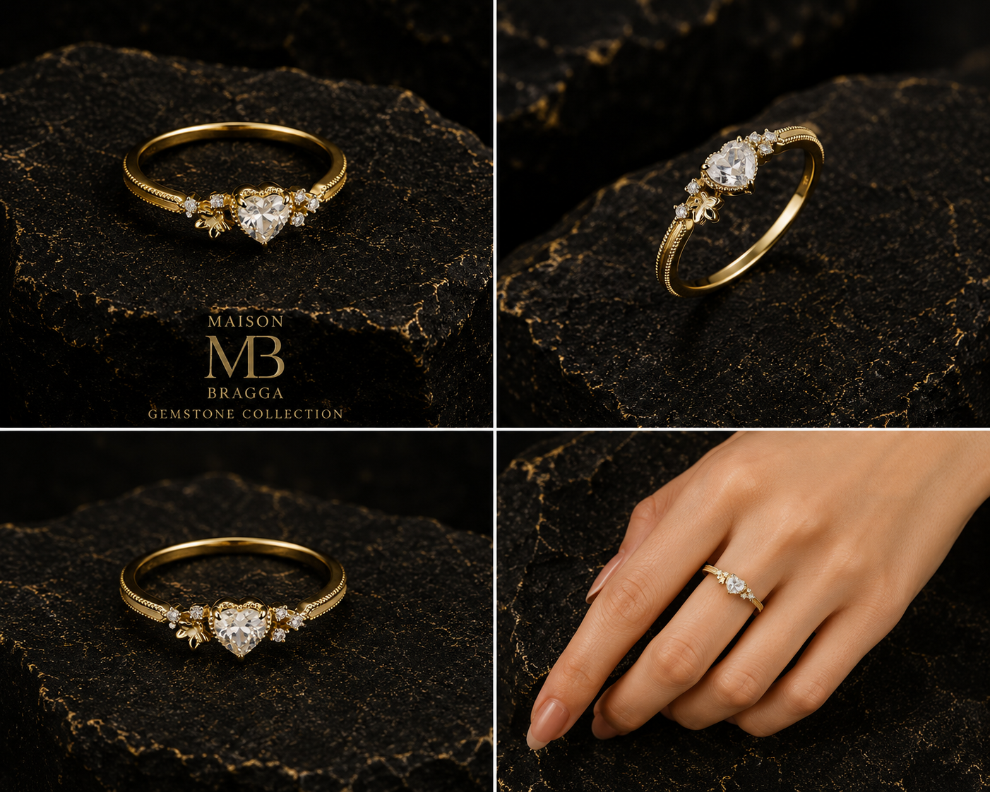 Moonlight Heart Ring