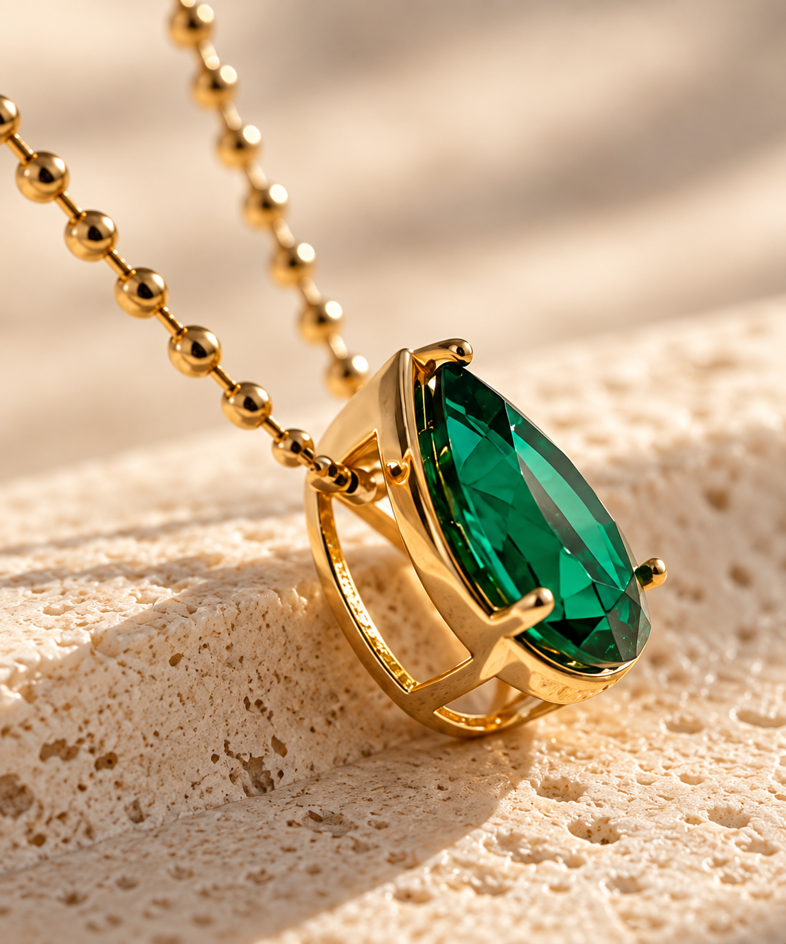 Émerelle 18K Gold Emerald Pendant