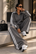 Velmora Street Set in Gray styled in a relaxed luxury streetwear setting