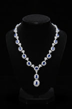 Astraea Tanzanite Necklace detail with natural tanzanite stones