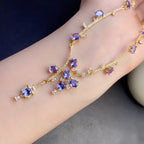 Isabella Tanzanite Necklace statement design with blue-violet gemstones