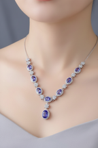 Valantina Tanzanite Necklace by Maison Bragga with blue-violet tanzanite gemstones