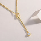 Alternate view of the Maison Bragga Ciélieta moissanite ball necklace