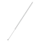 Close-up of the Amoria Moissanite Bracelet stone setting and silver design